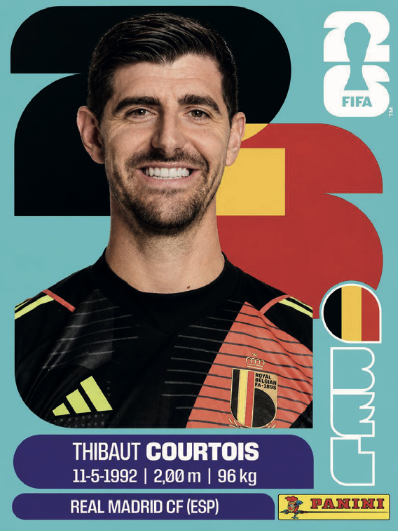 Figurinha Goleiro 🧤 — Bélgica