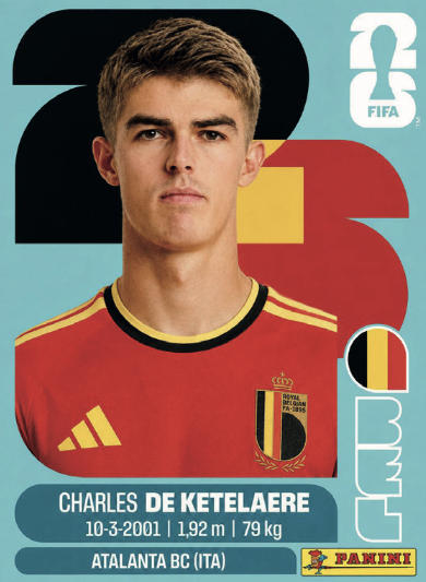 Figurinha Jogador ⚽ — Bélgica