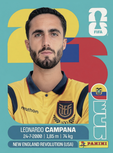 Figurinha Jogador ⚽ — Equador
